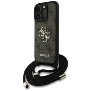 Muud kaubad Guess  Guess 4G Big Logo Cord Stap Crossbody Case for iPhone 16 Pro Max Brown 