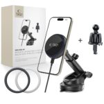Other goods Tech-Protect  Tech-Protect MM15W-V4 Magnetic MagSafe 15W Car Holder for Cockpit / Windshield / Air Vent - Black 