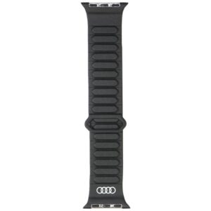 Другие товары Audi  Audi Logo Synthetic Leather Magnetic Ring Strap for Apple Watch 40/41/42 mm - Black 