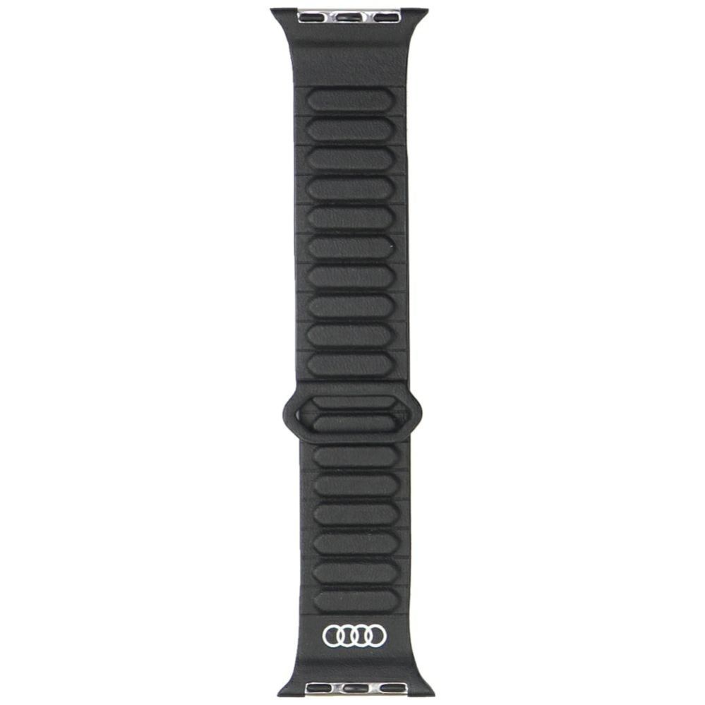 Other goods Audi Audi Logo Synthetic Leather Magnetic Ring Strap for Apple Watch 40/41/42 mm - Black