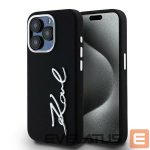 Muud kaubad Karl Lagerfeld  Karl Lagerfeld Silicone Metal Script Logo iPhone 15 Pro Max Case - Black 