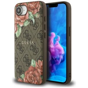 Muud kaubad Guess  Guess 4G Flowers Print MagSafe case for iPhone 16e - brown 