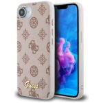 Kitos prekės Guess  Guess Peony Script Logo MagSafe iPhone 16e Case - Brown 