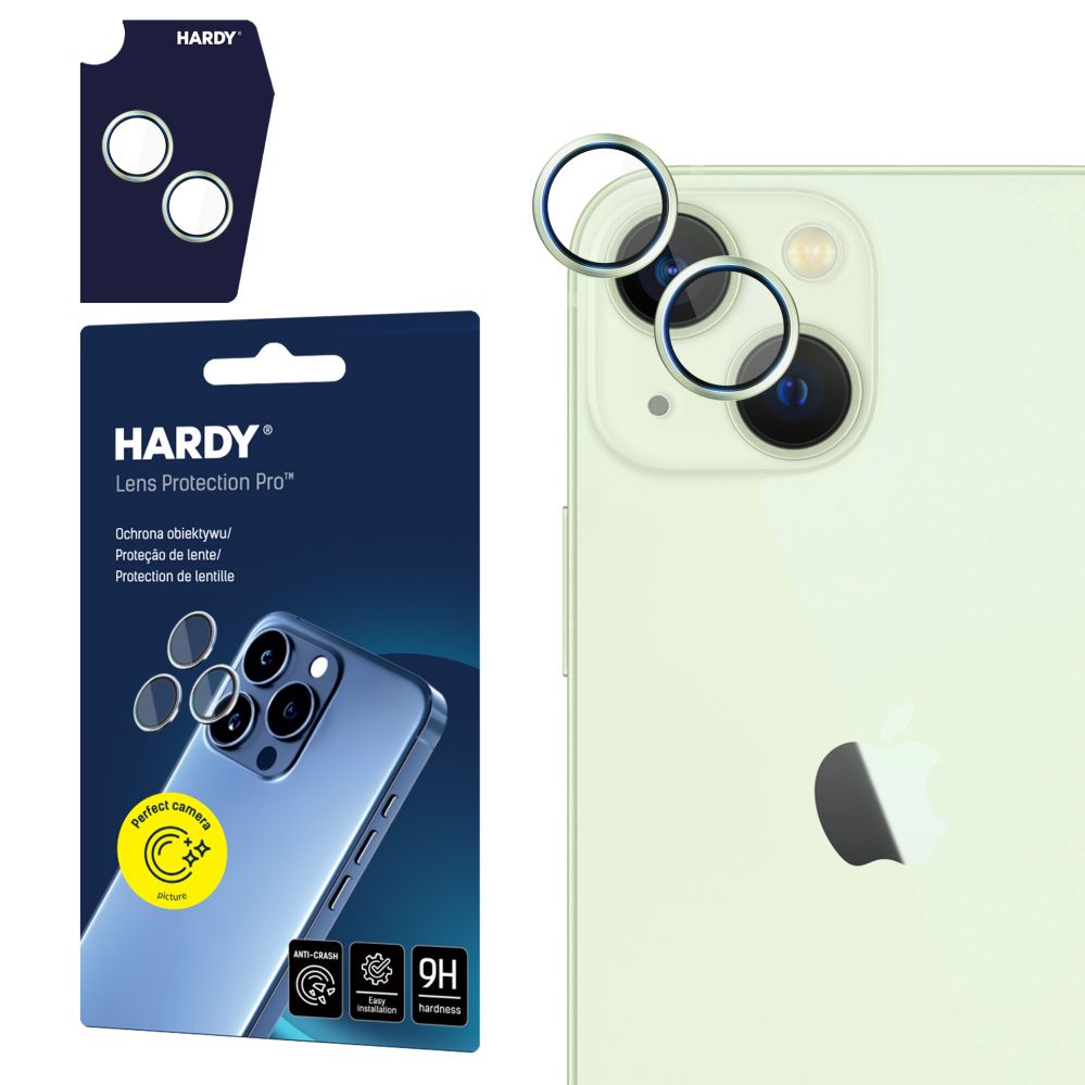Muud kaubad 3MK 3mk HARDY Lens Protection Pro Glass for Apple iPhone 15 / 15 Plus - Green