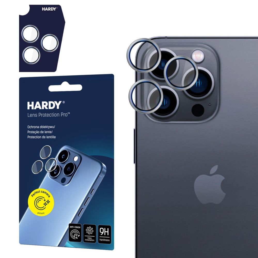 Muud kaubad 3MK 3mk HARDY Lens Protection Pro Glass for Apple iPhone 16 Pro / 16 Pro Max - Silver