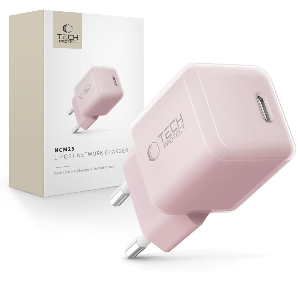 Other goods Tech-Protect Tech-Protect NCM25 USB-C PD 25W Wall Charger - Pink