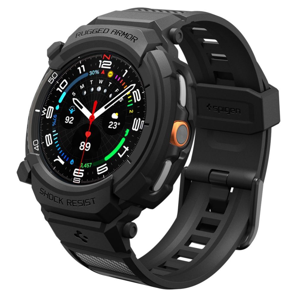 Citas preces Spigen Spigen Rugged Armor Pro Strap for Samsung Galaxy Watch 8 Classic 46mm - Matte Black