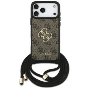 Muud kaubad Guess  Guess 4G Big Logo Cord Stap Crossbody Case for iPhone 17 Pro Max - Brown 