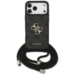 Muud kaubad Guess  Guess 4G Big Logo Cord Stap Crossbody Case for iPhone 17 Pro Max - Black 