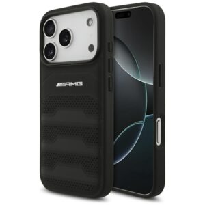 Другие товары Mercedes-Benz  AMG Leather Debossed Lines Logo Case for iPhone 17 Pro - Black 