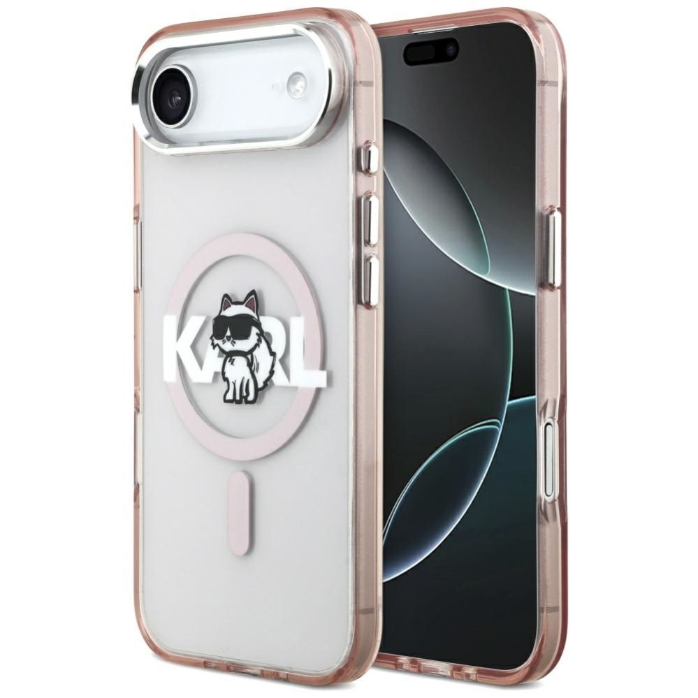 Kitos prekės Karl Lagerfeld Karl Lagerfeld IML Choupette Sketch Logo MagSafe Case for iPhone 17 Air - Pink
