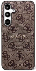 Citas preces Guess  Guess 4G Ring Classic Logo MagSafe case for Samsung Galaxy S25 FE - brown 