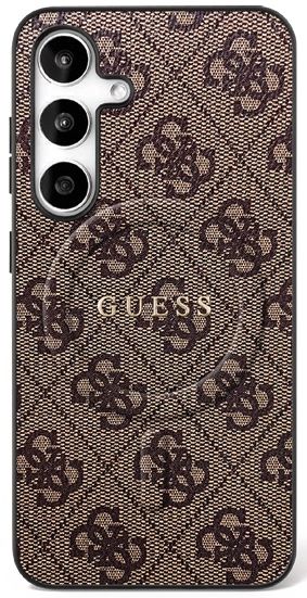 Citas preces Guess Guess 4G Ring Classic Logo MagSafe case for Samsung Galaxy S25 FE - brown