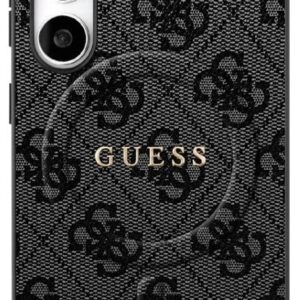 Citas preces Guess  Guess 4G Ring Classic Logo MagSafe case for Samsung Galaxy S25 FE - black 