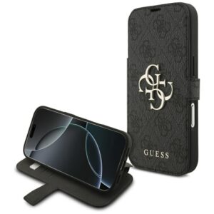 Citas preces Guess  Guess Book 4G Metal Logo Case for iPhone 17 Pro - Black 