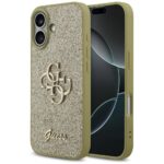 Citas preces Guess  Guess Fixed Glitter Big 4G case for iPhone 17 - gold 