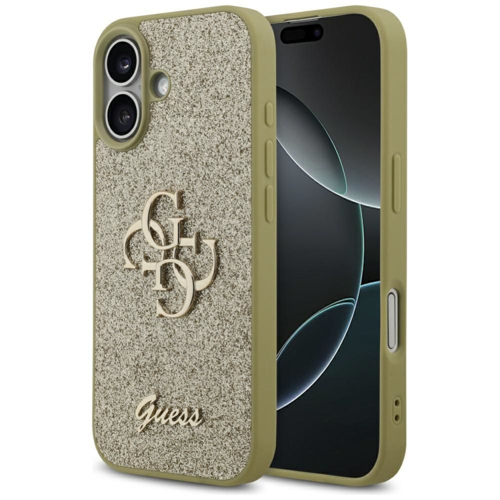 Citas preces Guess Guess Fixed Glitter Big 4G case for iPhone 17 - gold