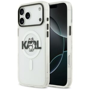 Kitos prekės Karl Lagerfeld  Karl Lagerfeld IML Choupette Sketch Logo MagSafe iPhone 17 Case - Clear 