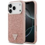Kitos prekės Guess  Guess Glitter Triangle Logo MagSafe Case for iPhone 17 Pro - Pink 