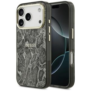 Citas preces Guess  Guess Python Pattern MagSafe Case for iPhone 17 Pro - Black 