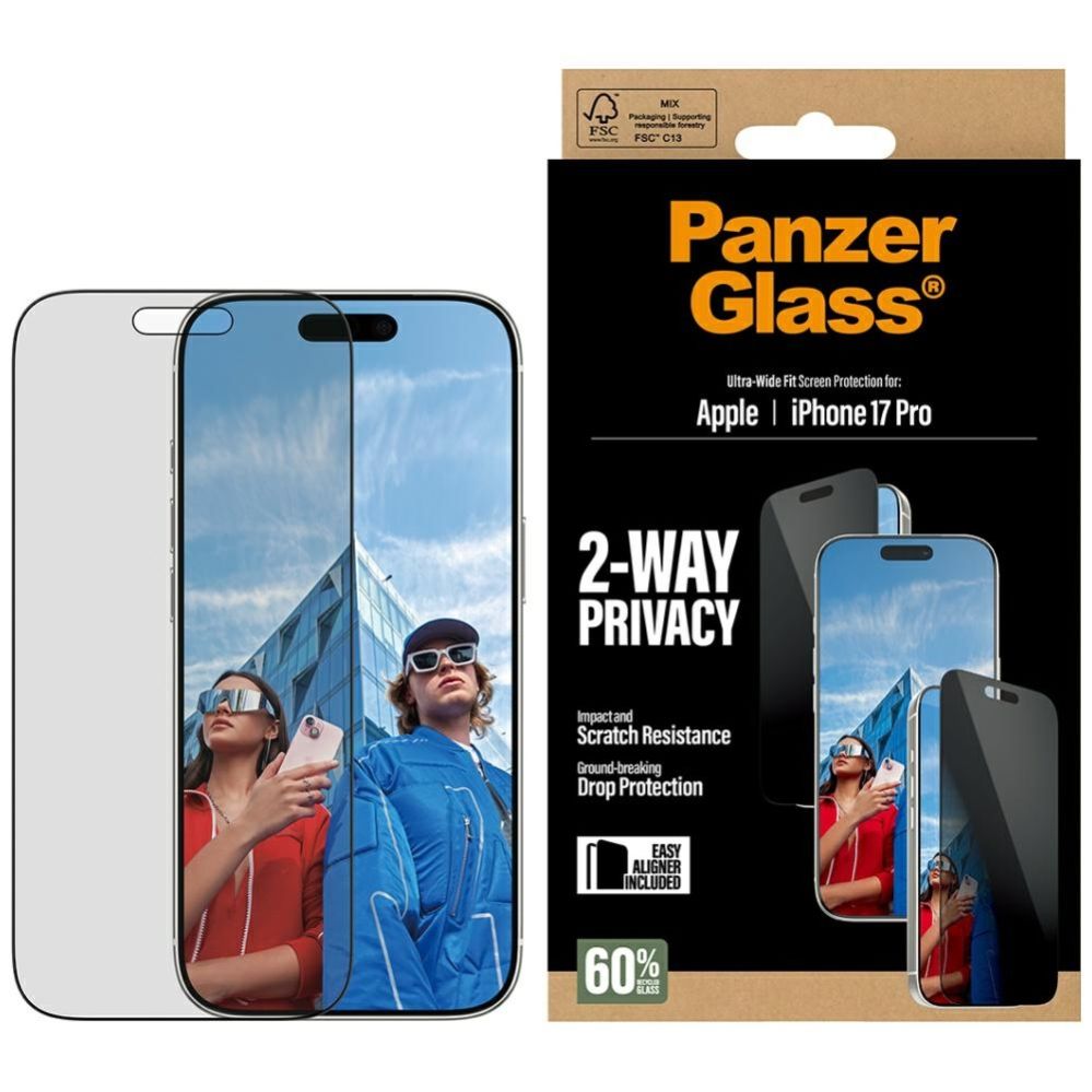 Citas preces Panzer Glass PanzerGlass Ultra-Wide Fit EasyAligner Privacy Glass for iPhone 17 Pro