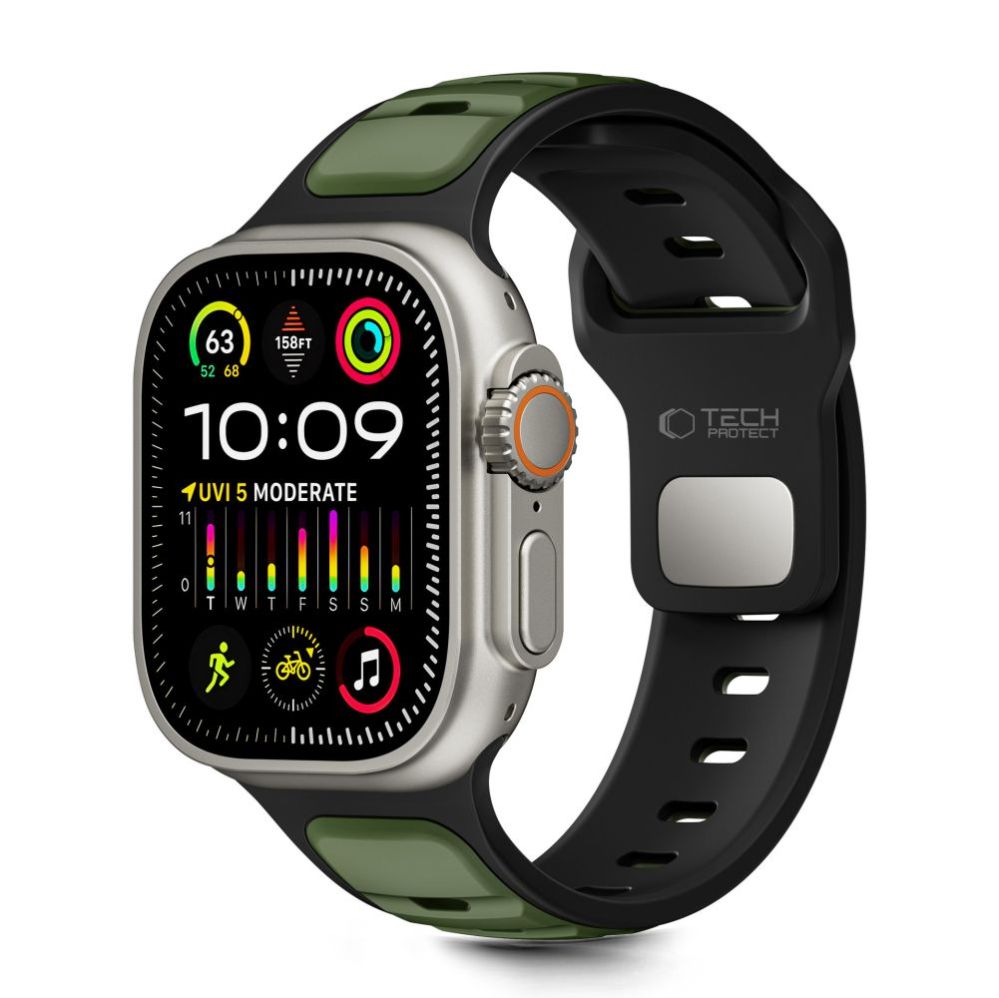 Other goods Tech-Protect Tech-Protect IconBand Line Strap for Apple Watch 44 / 45 / 46 / 49 mm - Black and Green