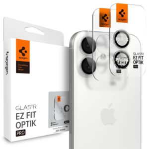 Other goods Spigen  Spigen Optik Pro GLAS.TR ”EZ FIT” Camera Cover 2-pack for iPhone 16 / 16 Plus / 17 - Silver 