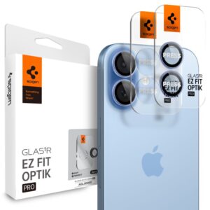 Other goods Spigen  Spigen Optik Pro GLAS.TR ”EZ FIT” Camera Cover 2-pack for iPhone 16 / 16 Plus / 17 - Blue 