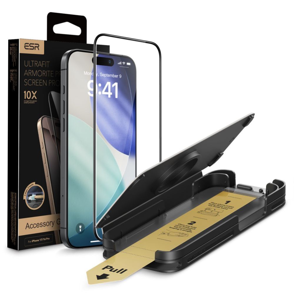 Muud kaubad ESR ESR UltraFit Armorite Pro Tempered Glass for iPhone 16 Pro / 17 - Transparent