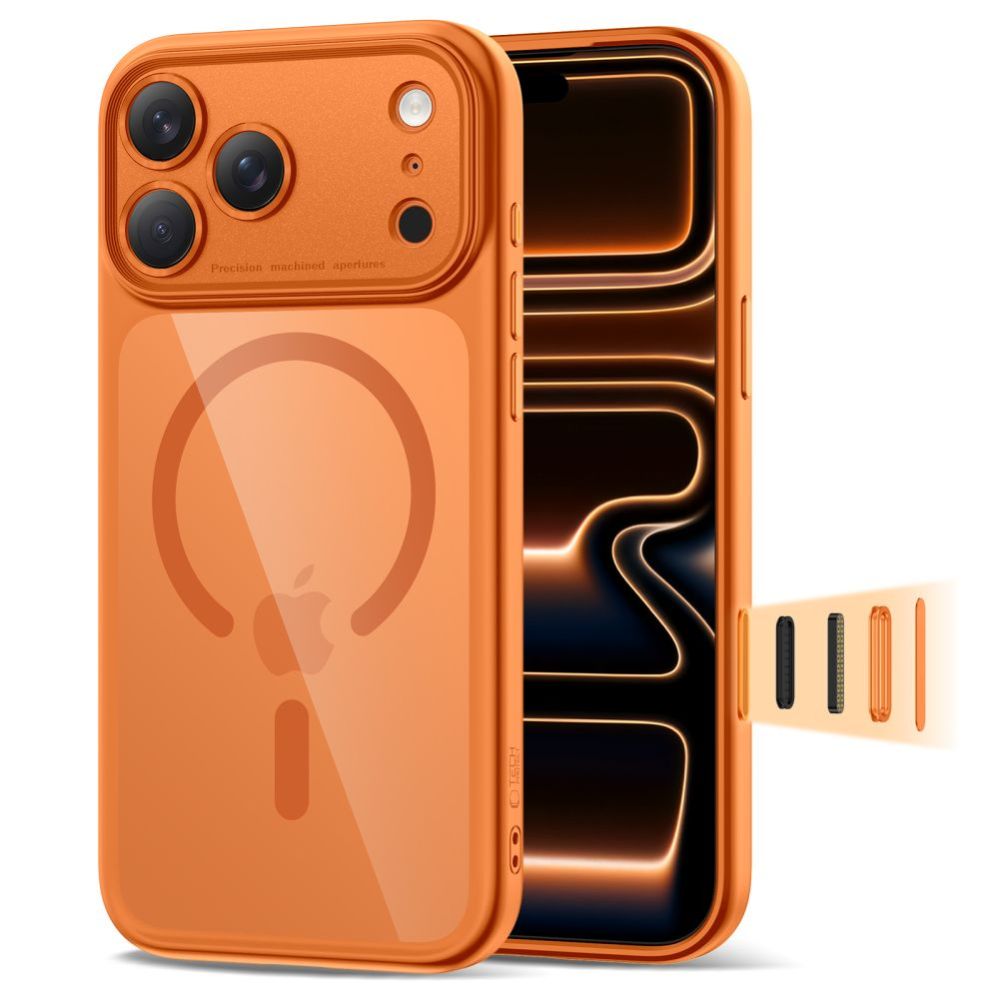 Other goods Tech-Protect Tech-Protect Magpeak Magsafe CC Case for iPhone 17 Pro - Transparent Orange