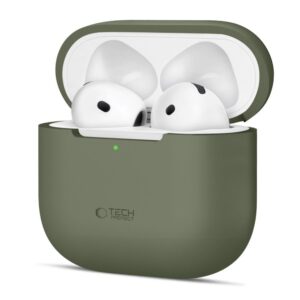 Kitos prekės Tech-Protect  Tech-Protect Silicone Case for Apple AirPods 4 - Olive 