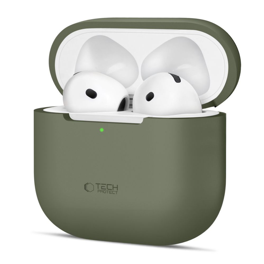 Kitos prekės Tech-Protect Tech-Protect Silicone Case for Apple AirPods 4 - Olive