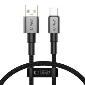 Kitos prekės Tech-Protect  Tech-Protect UltraBoost DNA USB-A / USB-C Cable 15W/3A 50cm - Gray 