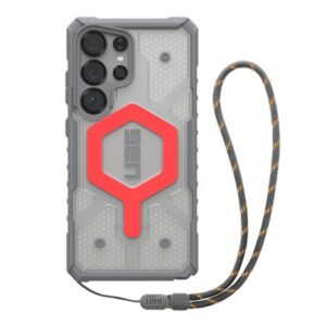 Kitos prekės UAG  UAG Pathfinder Clear Magnet Bundle Magnetic Case and Wrist Strap for Samsung Galaxy S25 Ultra 5G - Gray/Red 