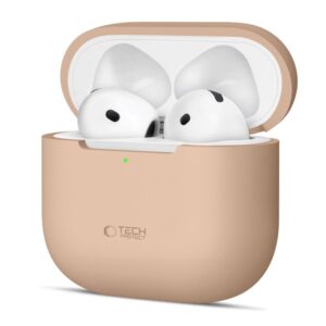 Kitos prekės Tech-Protect  Tech-Protect Silicone Case for Apple AirPods 4 - Beige 