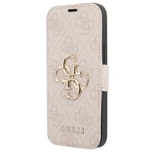 Citas preces Guess  Guess GUBKP13X4GMGPI iPhone 13 Pro Max 6.7" pink/pink book 4G Big Metal Logo 