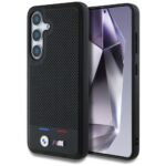 Kitos prekės BMW  BMW Leather Tricolor Stripe MagSafe Case for Samsung Galaxy S25+ - Black 