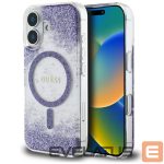 Kitos prekės Guess  Guess HC Resin Bottom Glitter MagSafe case for iPhone 16 - purple 