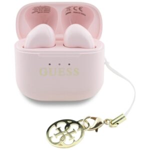 Citas preces Guess  TWS Guess Glossy Effect Printed Classic Logo & Charm Headphones - Pink 