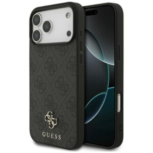 Citas preces Guess  Guess 4G Small Classic Logo MagSafe case for iPhone 17 Pro Max - black 