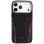 Другие товары Audi  Audi R8 Genuine Leather MagSafe Case for iPhone 17 Pro Max - Black and Red 