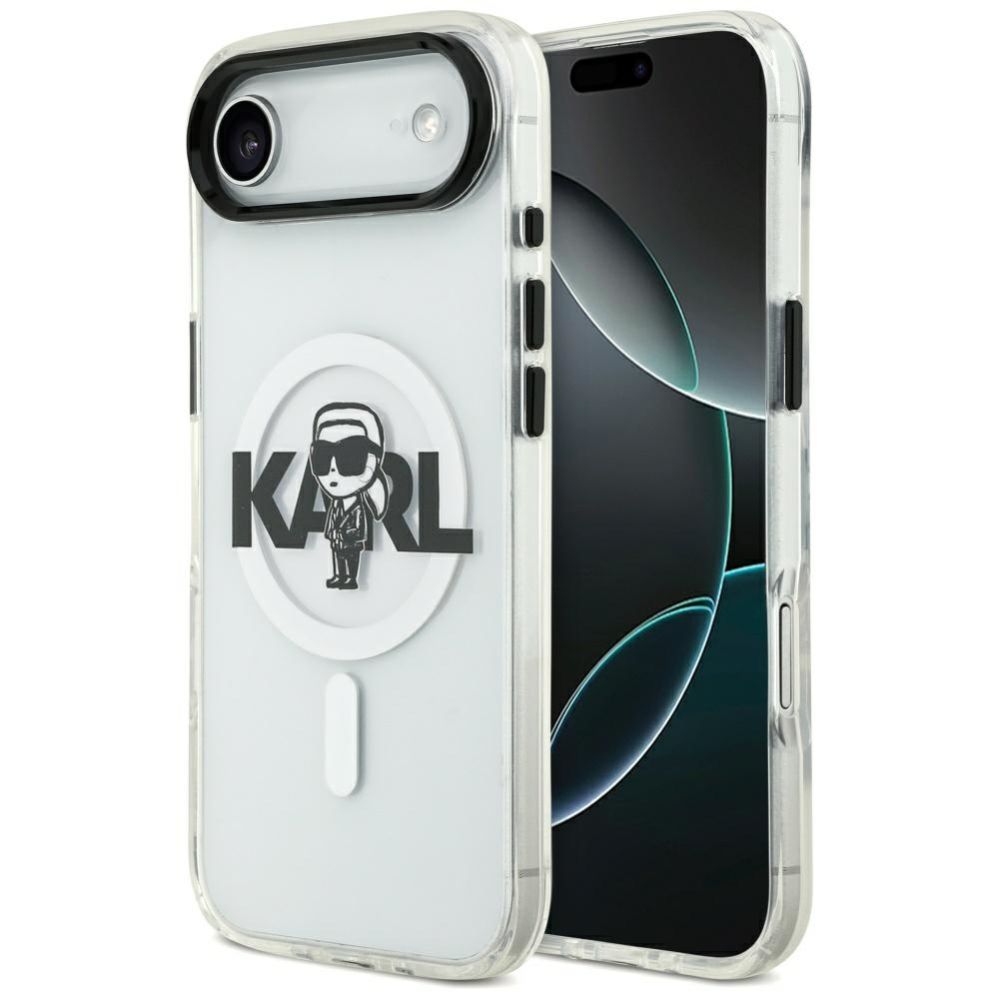 Citas preces Karl Lagerfeld Karl Lagerfeld IML Karl Sketch Logo MagSafe Case for iPhone 17 Air - Transparent