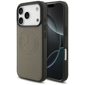 Citas preces Mercedes-Benz  Mercedes Leather Vintage Logo MagSafe Case for iPhone 17 Pro - Beige 