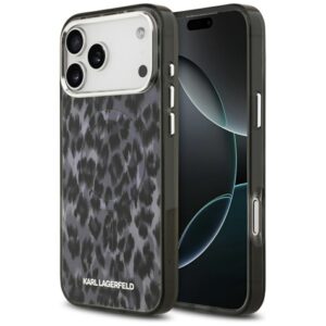 Kitos prekės Karl Lagerfeld  Karl Lagerfeld IML Leopard Pattern MagSafe Case for iPhone 17 Pro Max - Black 