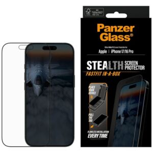 Kitos prekės Panzer Glass  PanzerGlass Stealth Ultra-Wide Fit Fastfit Tempered Glass for iPhone 17 / 16 Pro 