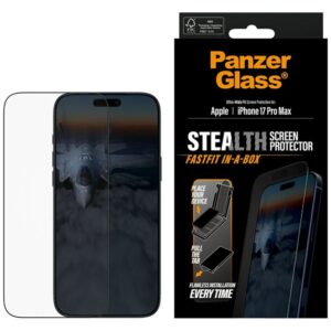 Kitos prekės Panzer Glass  PanzerGlass Stealth Ultra-Wide Fit Fastfit Tempered Glass for iPhone 17 Pro Max 
