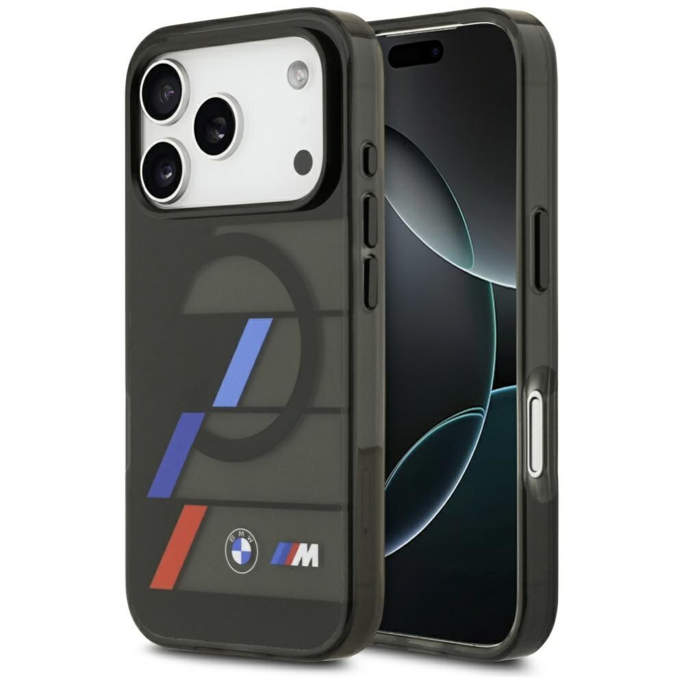 Muud kaubad BMW BMW M IML Metal Buttons Tricolor Lines MagSafe Case for iPhone 17 Pro - Black
