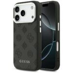 Citas preces Guess  Guess Peony Hot Stamp Script MagSafe Case for iPhone 17 Pro - Black 