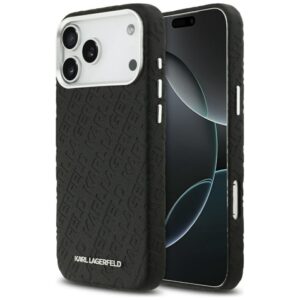 Kitos prekės Karl Lagerfeld  Karl Lagerfeld FW Stamped Karl MagSafe Case for iPhone 17 Pro Max - Black 