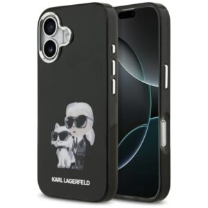 Kitos prekės Karl Lagerfeld  Karl Lagerfeld IML Aquarelle Karl & Choupette & Logo MagSafe Case for iPhone 17 - Black 